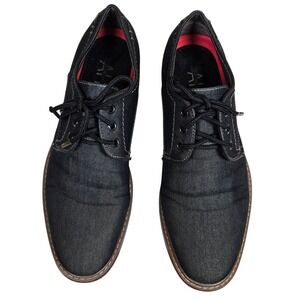 Ashford Hayes Men's Black Denim Dress Shoes Lace Up Derby Style Size 10.5‎